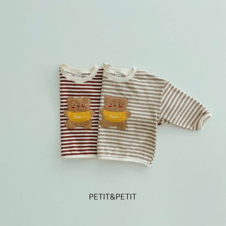 Petit & Petit - Korean Children Fashion - #kidzfashiontrend - Bear Piping Tee - 5