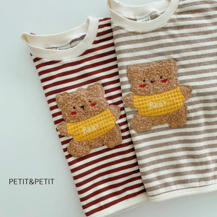 Petit & Petit - Korean Children Fashion - #littlefashionista - Bear Piping Tee - 7