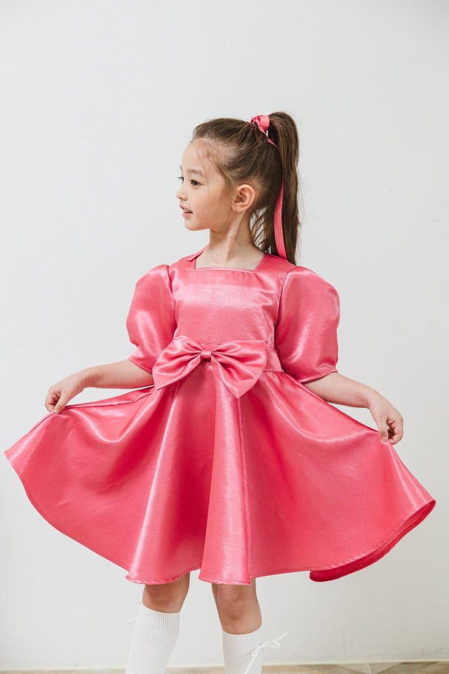 Pink Berry - Korean Children Fashion - #kidzfashiontrend - Satin Bunny One-piece - 4