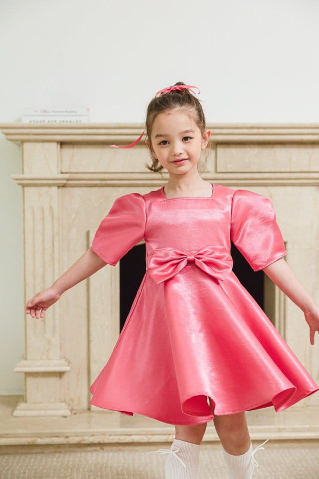 Pink Berry - Korean Children Fashion - #kidsshorts - Satin Bunny One-piece