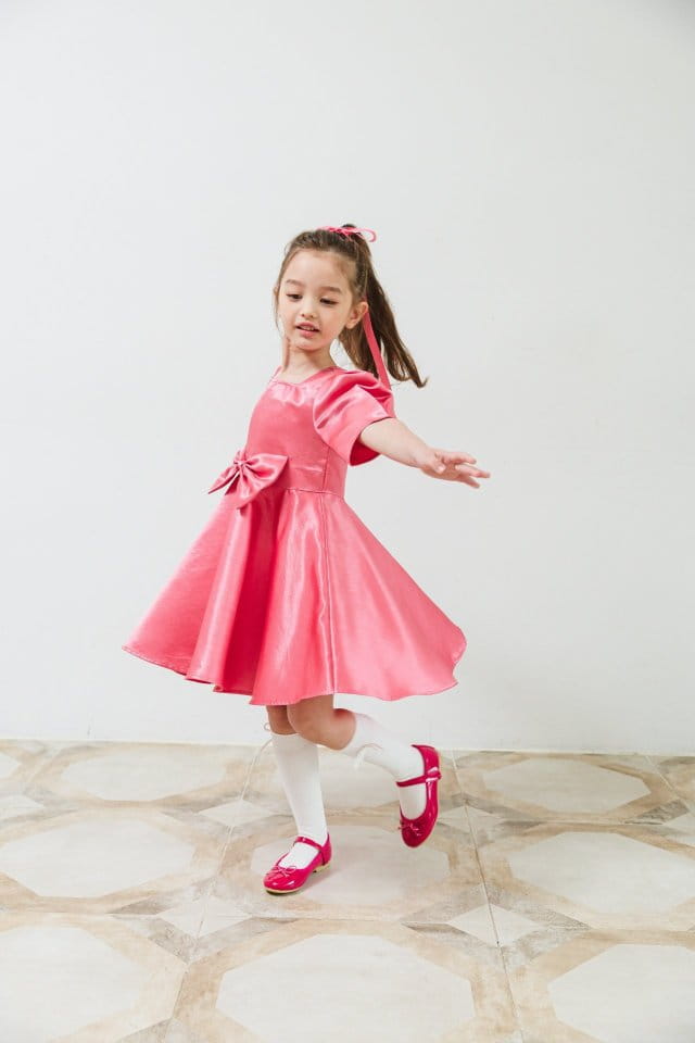 Pink Berry - Korean Children Fashion - #kidsstore - Satin Bunny One-piece - 2