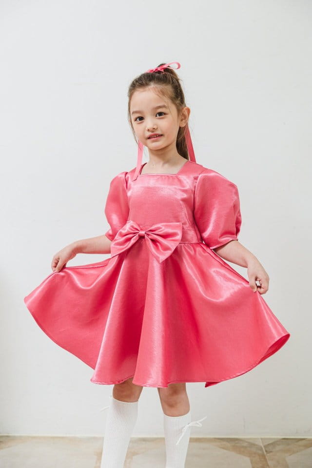 Pink Berry - Korean Children Fashion - #kidzfashiontrend - Satin Bunny One-piece - 3