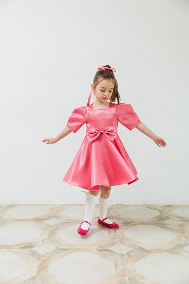 Pink Berry - Korean Children Fashion - #littlefashionista - Satin Bunny One-piece - 5