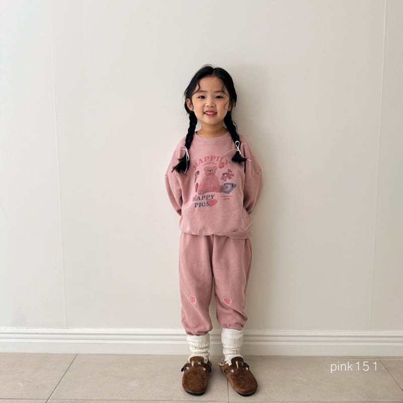 Pink151 - Korean Children Fashion - #kidsshorts - Happy Teddy Sweatshirt with Mom - 9
