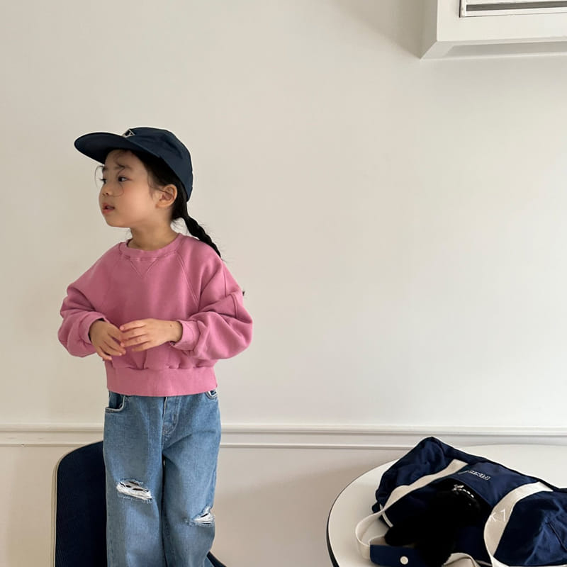 Pink151 - Korean Children Fashion - #littlefashionista - Crop Raglun Sweatshirt - 11