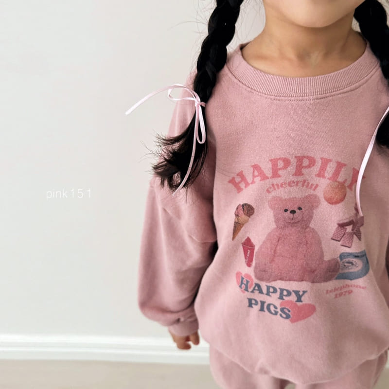 Pink151 - Korean Children Fashion - #stylishchildhood - Happy Teddy Sweatshirt with Mom - 3