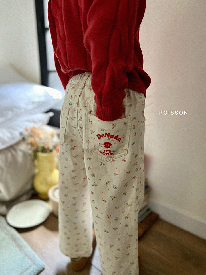 Poisson - Korean Children Fashion - #childrensboutique - Yello Flower Pants - 10