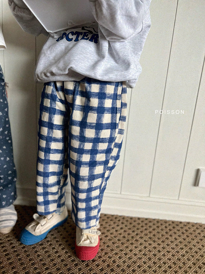 Poisson - Korean Children Fashion - #fashionkids - Check Rib Pants
