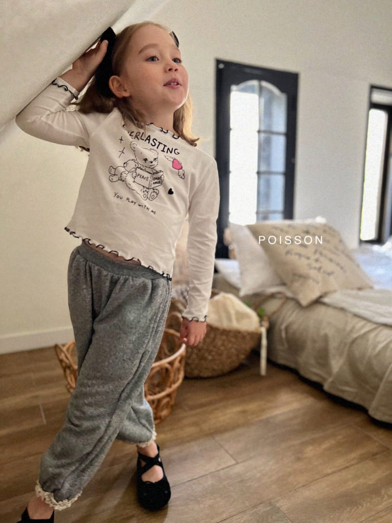 Poisson - Korean Children Fashion - #littlefashionista - Angel Bear Crop Tee - 4