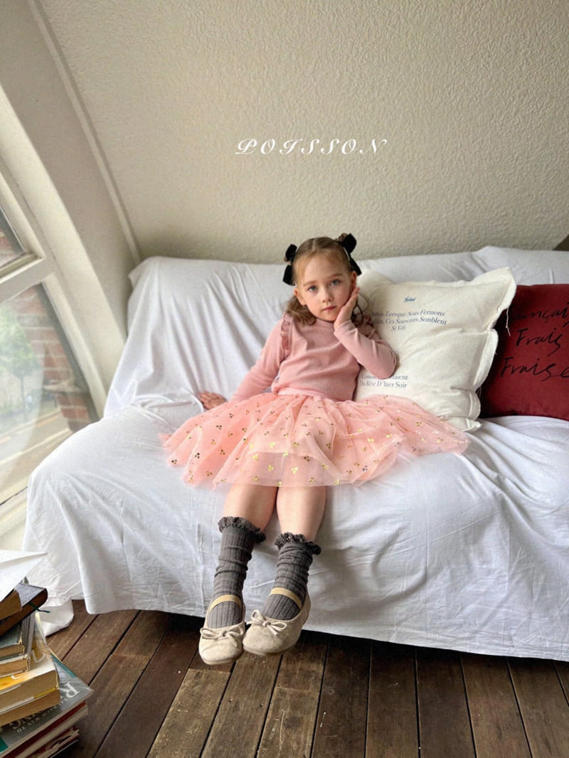 Poisson - Korean Children Fashion - #minifashionista - Beang Frill Tee - 3