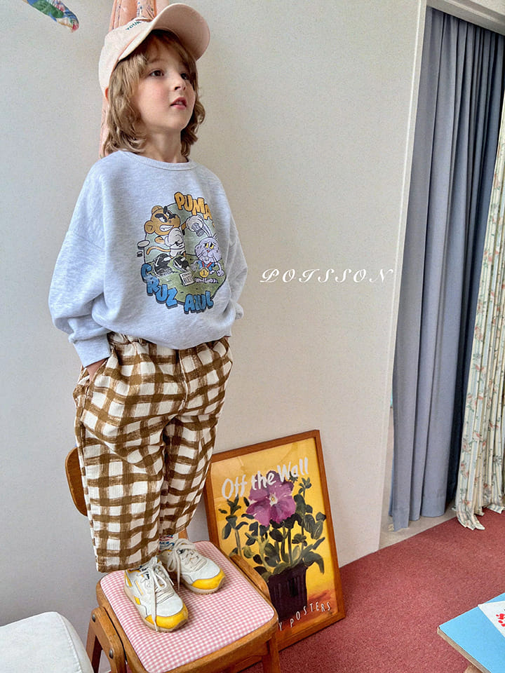 Poisson - Korean Children Fashion - #toddlerclothing - Check Rib Pants - 11
