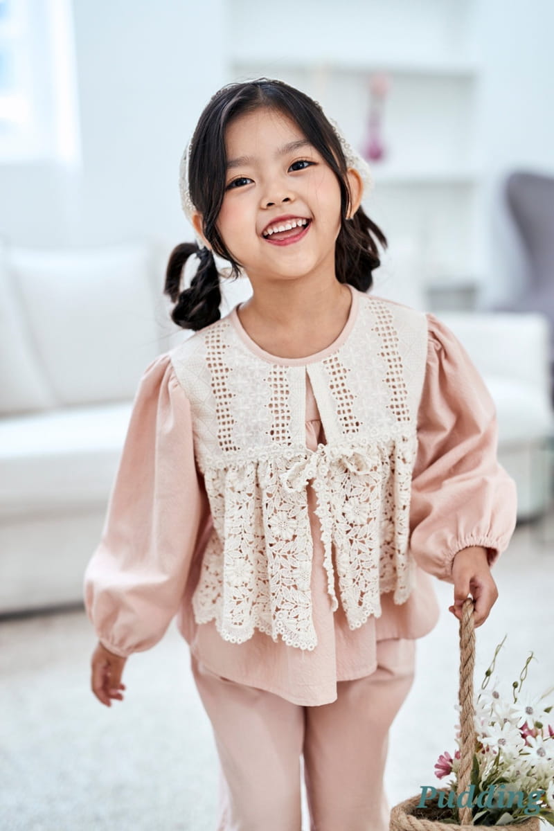 Pudding - Korean Children Fashion - #Kfashion4kids - Frill Top Bottom Set - 5