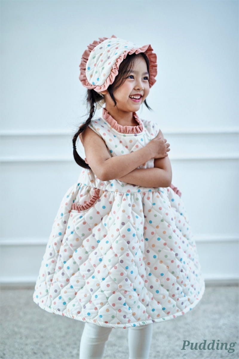 Pudding - Korean Children Fashion - #kidzfashiontrend - Quilting One-piece - 4