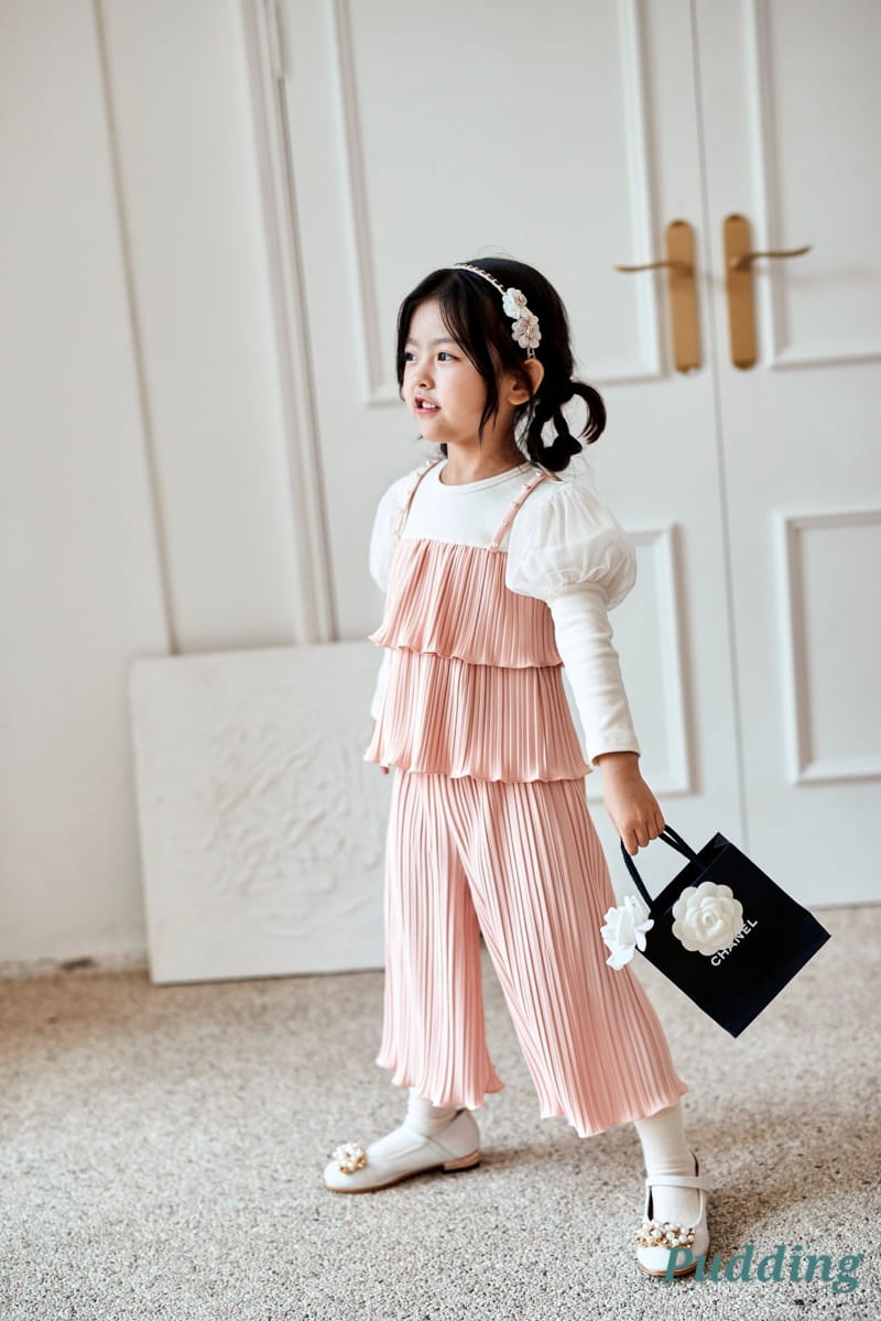 Pudding - Korean Children Fashion - #discoveringself - Wrinkle Top Bottom Set
