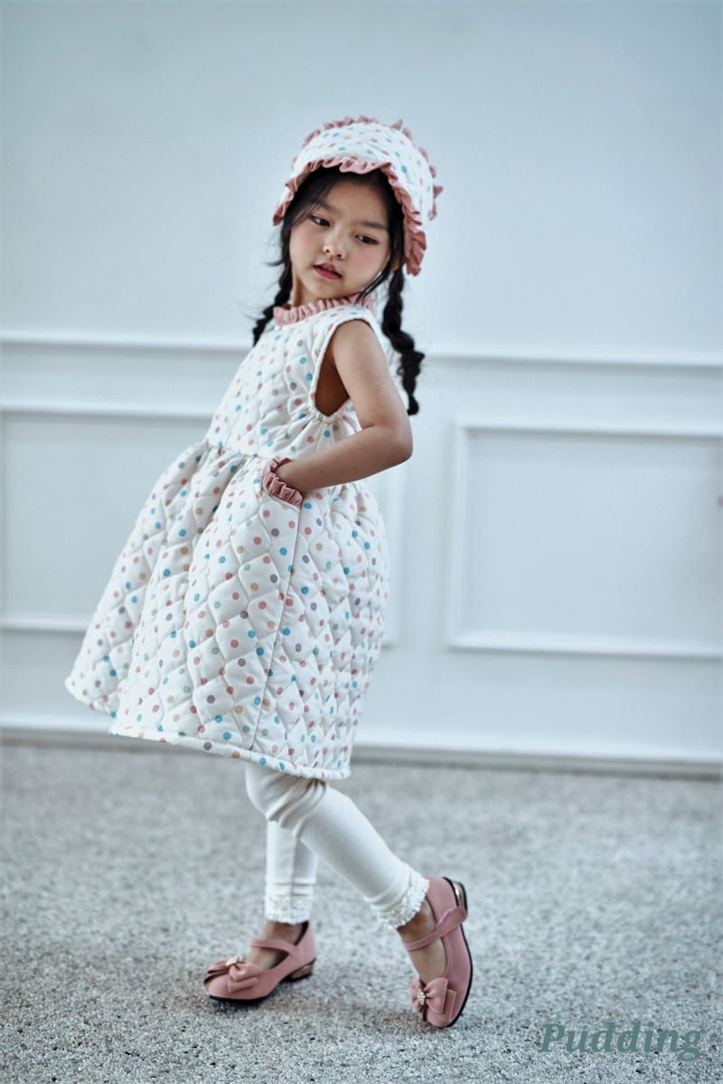 Pudding - Korean Children Fashion - #kidsstore - Quilting One-piece - 2