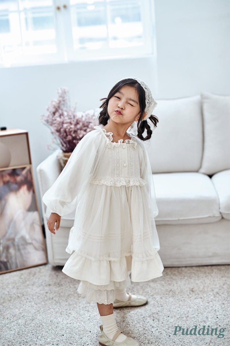 Pudding - Korean Children Fashion - #littlefashionista - Pintuck One-piece - 4