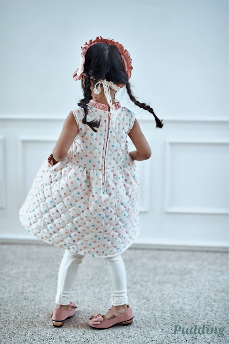 Pudding - Korean Children Fashion - #minifashionista - Quilting One-piece - 7