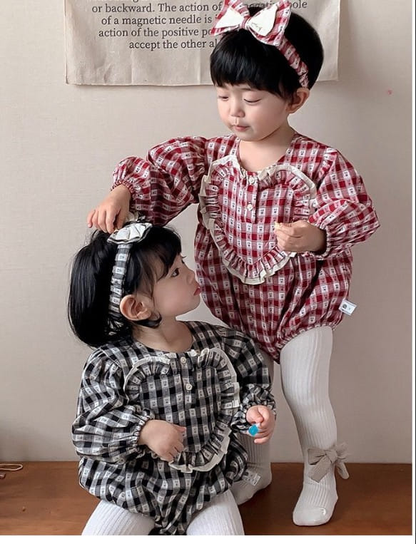Reve Kid - Korean Baby Fashion - #babylifestyle - Heart Frill SET