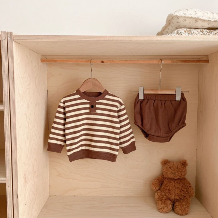 Reve Kid - Korean Baby Fashion - #babyootd - ST Knit Top Bottom Set