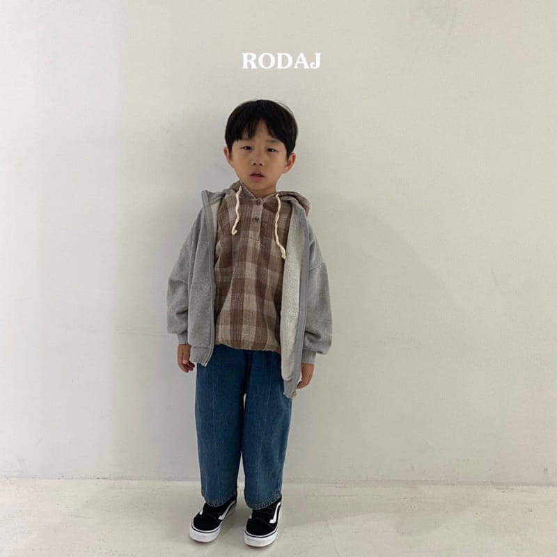 Roda J - Korean Children Fashion - #kidsshorts - Millan Check Hoody - 12