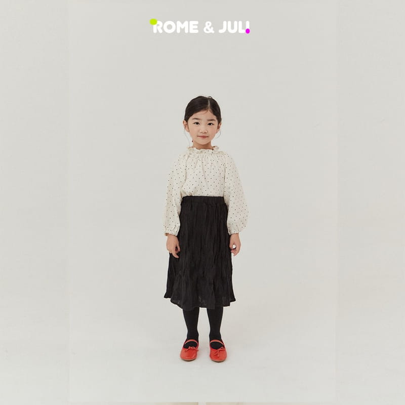 Rome Juli - Korean Children Fashion - #childrensboutique - Dot Smocked Shirring Blouse - 7