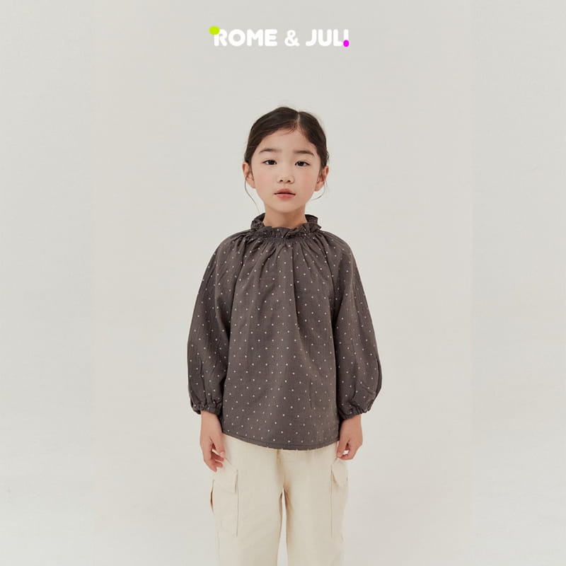 Rome Juli - Korean Children Fashion - #designkidswear - Dot Smocked Shirring Blouse - 8