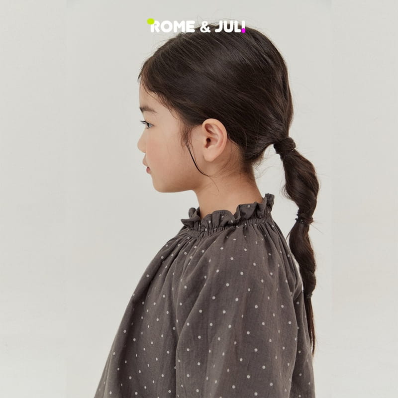 Rome Juli - Korean Children Fashion - #fashionkids - Dot Smocked Shirring Blouse - 10