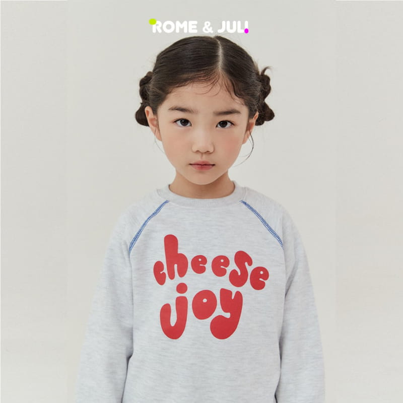 Rome Juli - Korean Children Fashion - #kidsshorts - Cheese Joy Sweatshirt - 2
