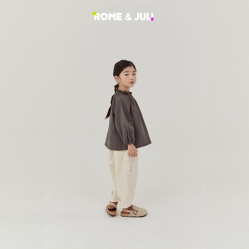 Rome Juli - Korean Children Fashion - #kidsstore - Dot Smocked Shirring Blouse - 12