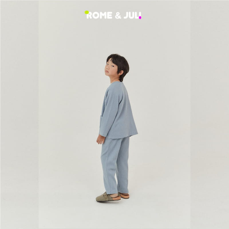 Rome Juli - Korean Children Fashion - #kidsstore - Waffle Cozy Top Bottom Set - 11