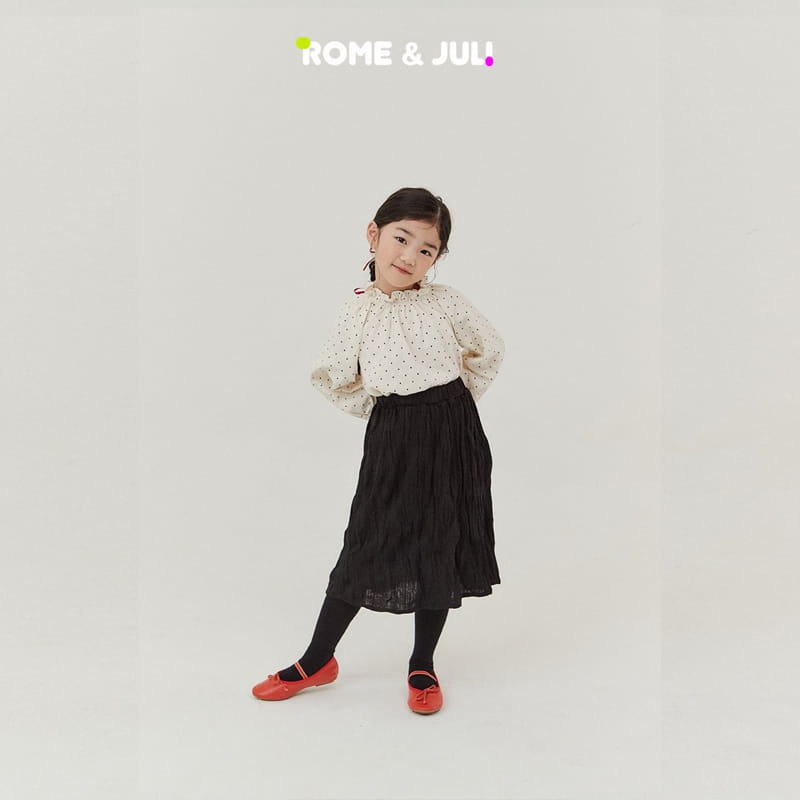Rome Juli - Korean Children Fashion - #minifashionista - Dot Smocked Shirring Blouse - 3