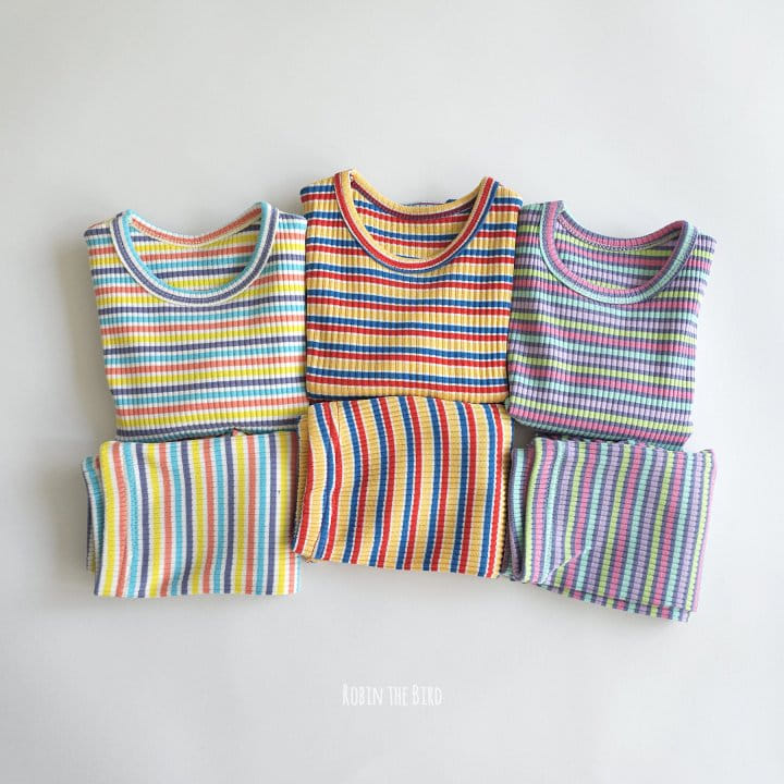 Saerobin - Korean Children Fashion - #Kfashion4kids - Stripes Rib Easywear - 8