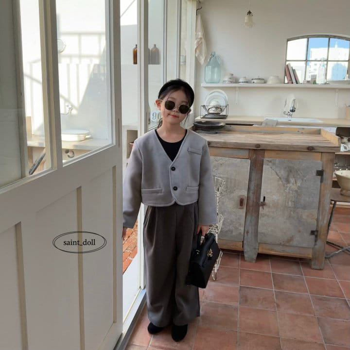 Saint Doll - Korean Children Fashion - #fashionkids - No Collar Jacket with Mom - 10
