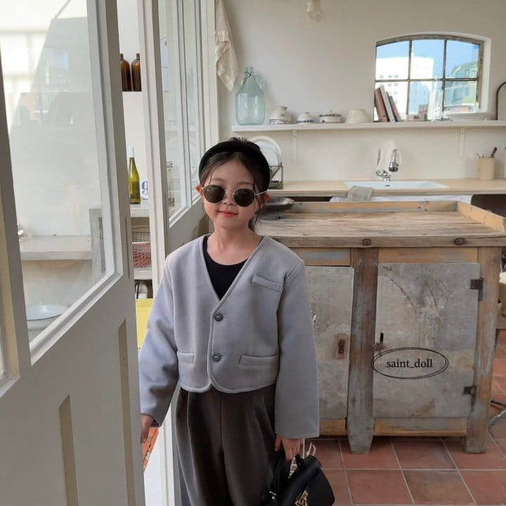 Saint Doll - Korean Children Fashion - #kidsshorts - No Collar Jacket with Mom - 11