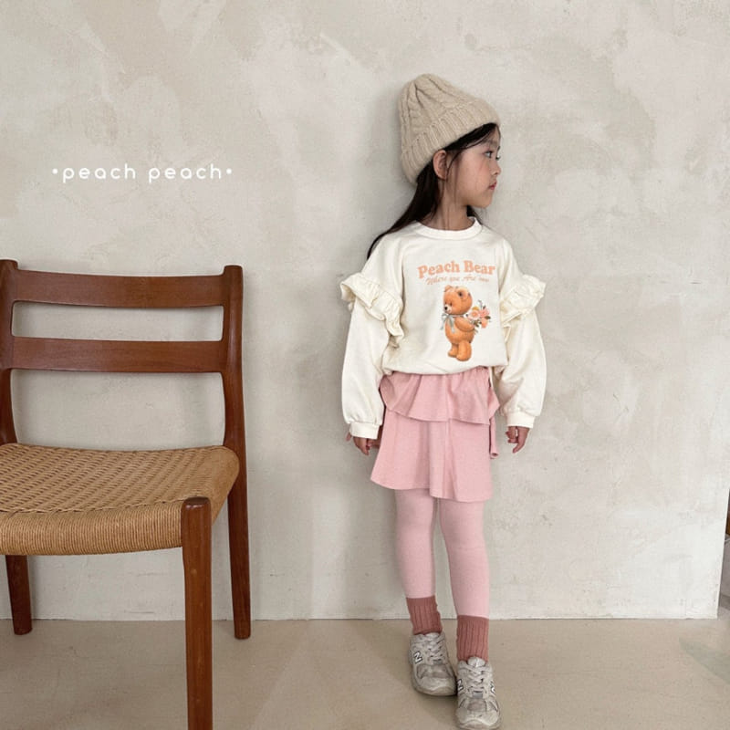 Salad Market - Korean Children Fashion - #Kfashion4kids - Peach Bear Sweatshirt - 7