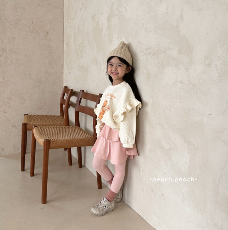 Salad Market - Korean Children Fashion - #fashionkids - Peach Bear Sweatshirt - 4
