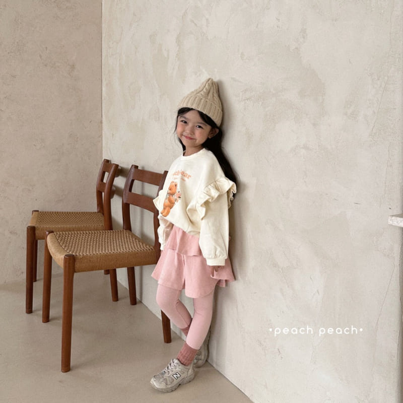 Salad Market - Korean Children Fashion - #kidsstore - Peach Bear Sweatshirt - 5