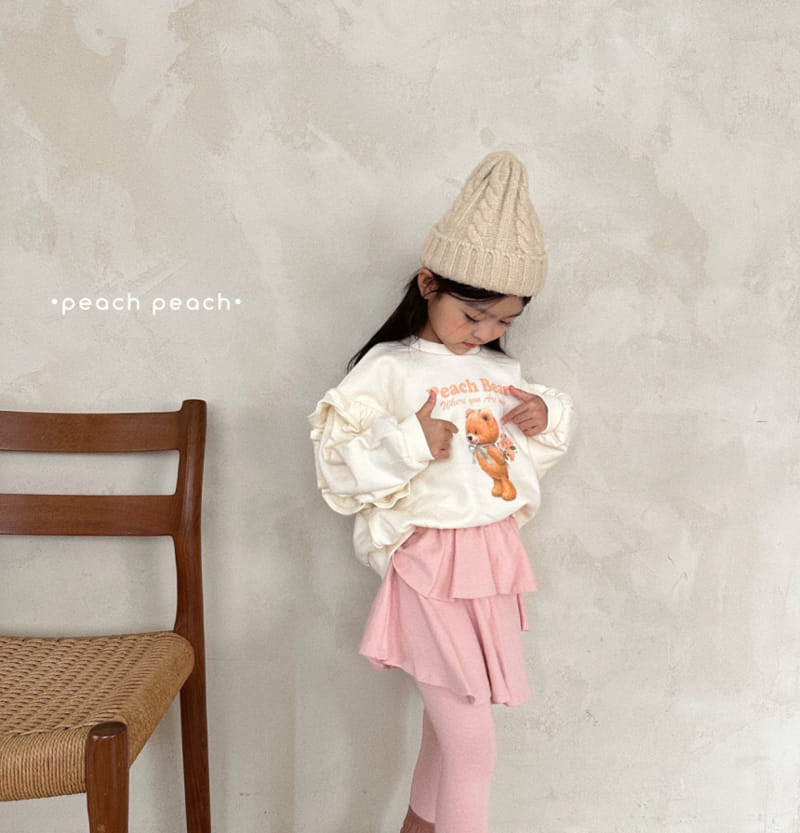 Salad Market - Korean Children Fashion - #kidzfashiontrend - Peach Bear Sweatshirt - 6