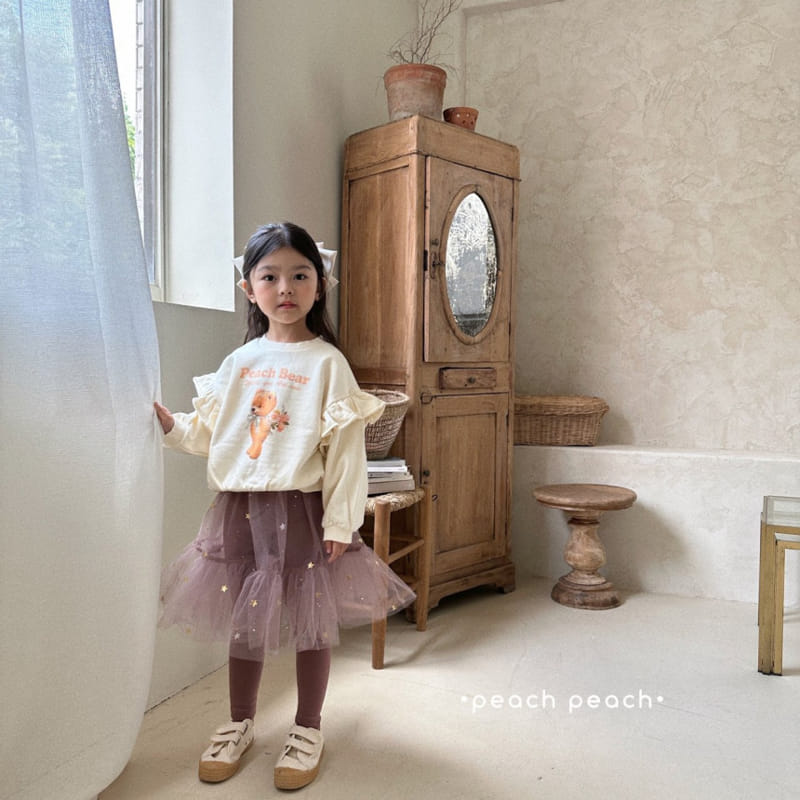 Salad Market - Korean Children Fashion - #magicofchildhood - Peach Bear Sweatshirt - 9