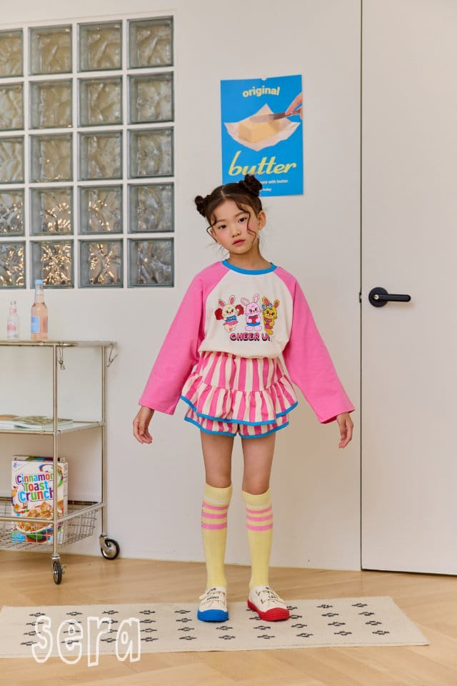 Sera - Korean Children Fashion - #minifashionista - Stripes Frill Skirt Pants - 6