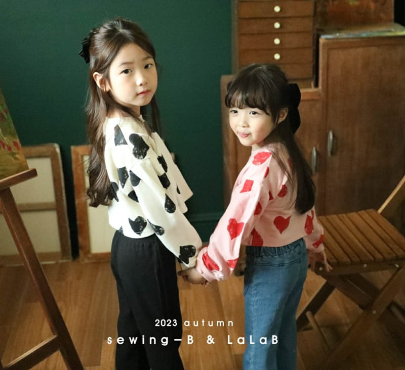 Sewing-B - Korean Children Fashion - #discoveringself - Heart Sweatshirt
