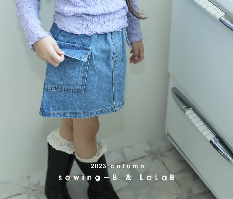 Sewing-B - Korean Children Fashion - #fashionkids - Denim Skirt - 11