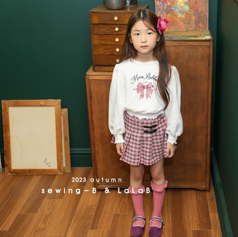 Sewing-B - Korean Children Fashion - #kidsstore - Ribbon Sweatshirt - 7