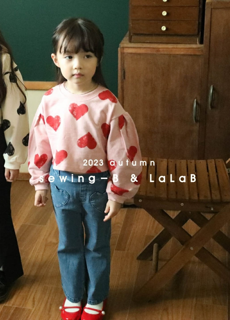 Sewing-B - Korean Children Fashion - #kidzfashiontrend - Heart Sweatshirt - 5