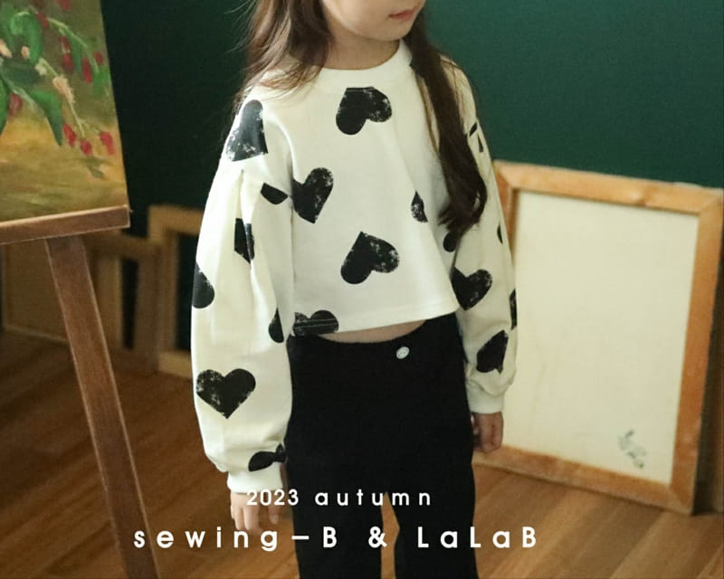 Sewing-B - Korean Children Fashion - #littlefashionista - Heart Sweatshirt - 7