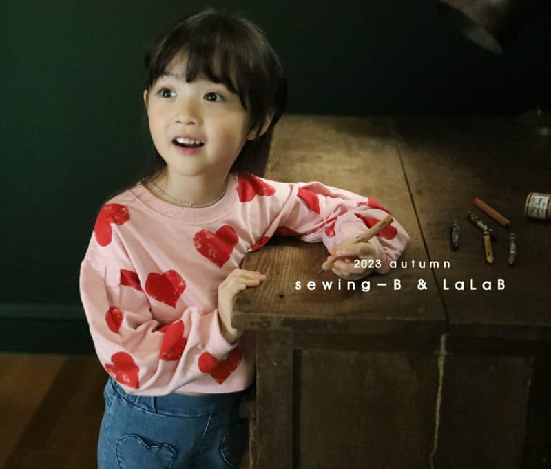 Sewing-B - Korean Children Fashion - #minifashionista - Heart Sweatshirt - 9