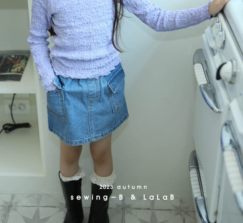 Sewing-B - Korean Children Fashion - #prettylittlegirls - Denim Skirt - 3
