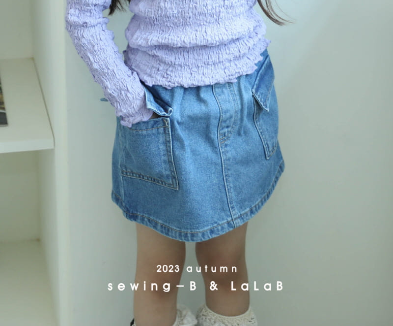 Sewing-B - Korean Children Fashion - #prettylittlegirls - Denim Skirt - 4