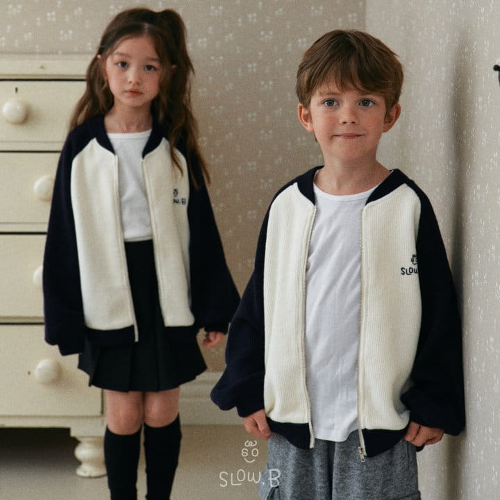 Slow B - Korean Children Fashion - #kidsshorts - Raglan Zip-up - 12