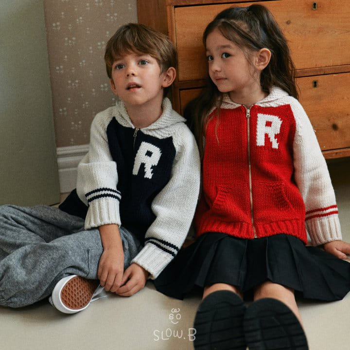 Slow B - Korean Children Fashion - #stylishchildhood - Raglan R Cardigan - 5